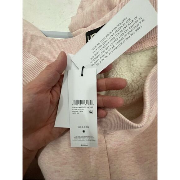 UGG NWT Daylin Bonded Fleece Pant Logo Pink Size L - Picture 8 of 13
